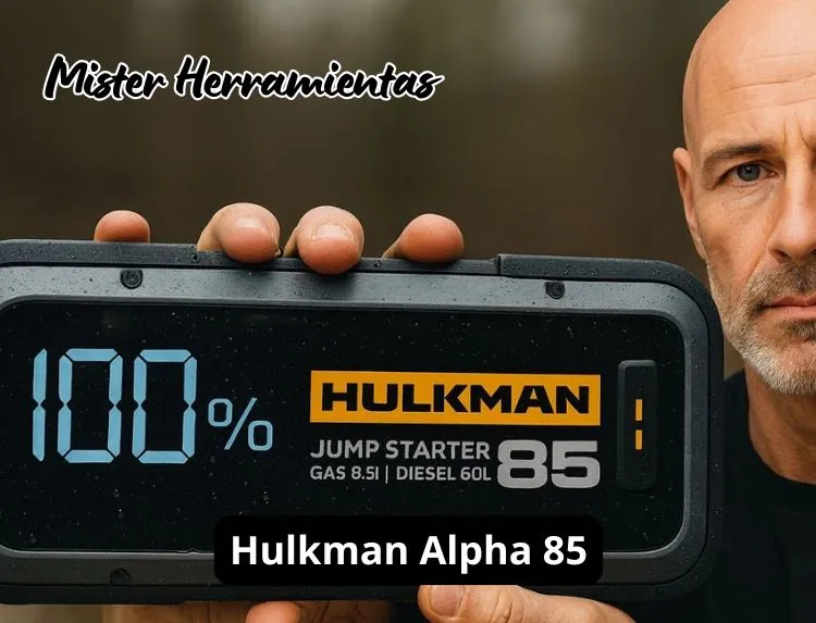 Arrancador de batería Hulkman Alpha 85 con pinzas y pantalla LED
