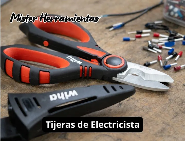 Tijeras de electricista Wiha con función de crimpado y corte de cables