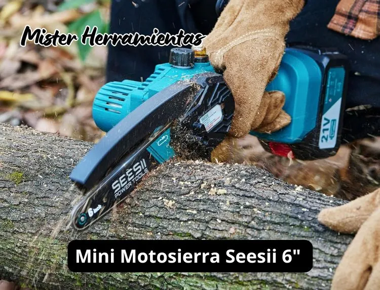 mini motosierra seesii 6 pulgadas bateria 8000mah para poda