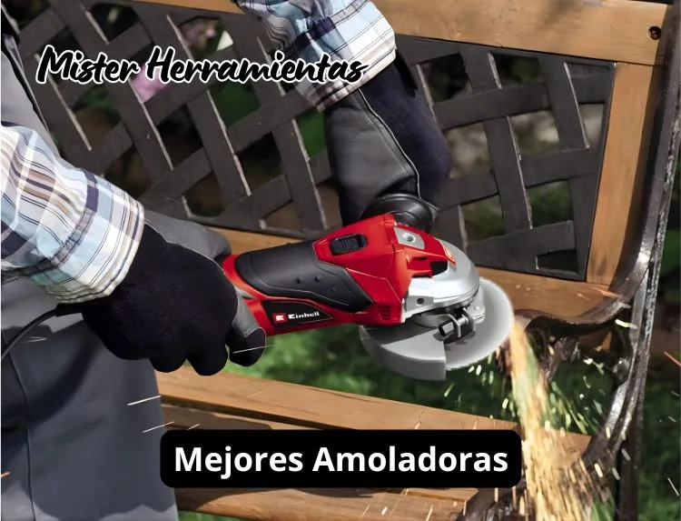 amoladora angular cortando metal con chispas en uso real