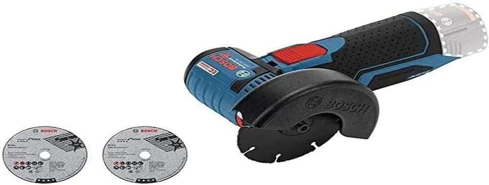 Bosch GWS 12V-76 con discos de corte, sin batería ni cargador