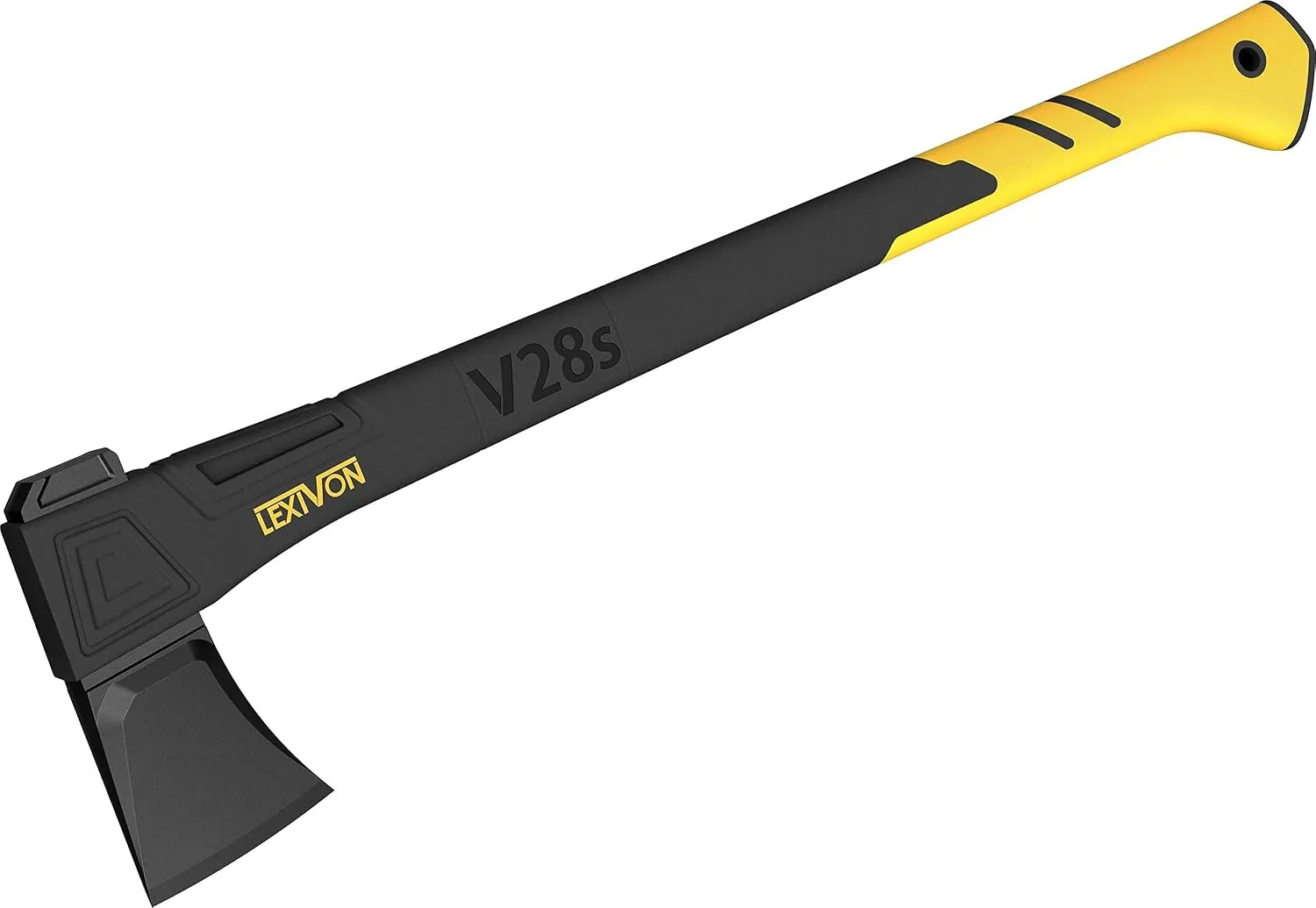 Hacha de división LEXIVON V28s con mango negro y amarillo